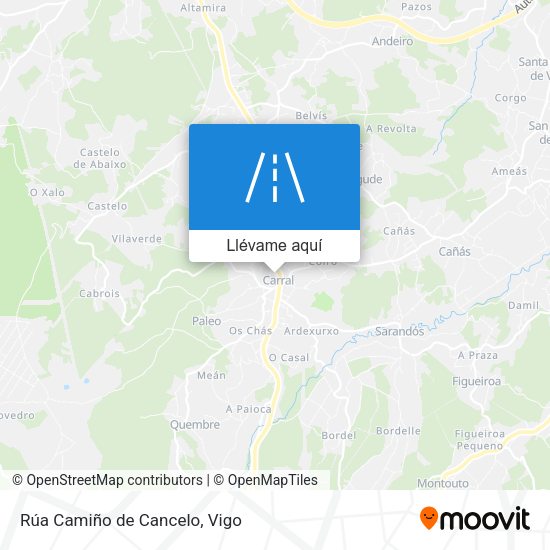 Mapa Rúa Camiño de Cancelo
