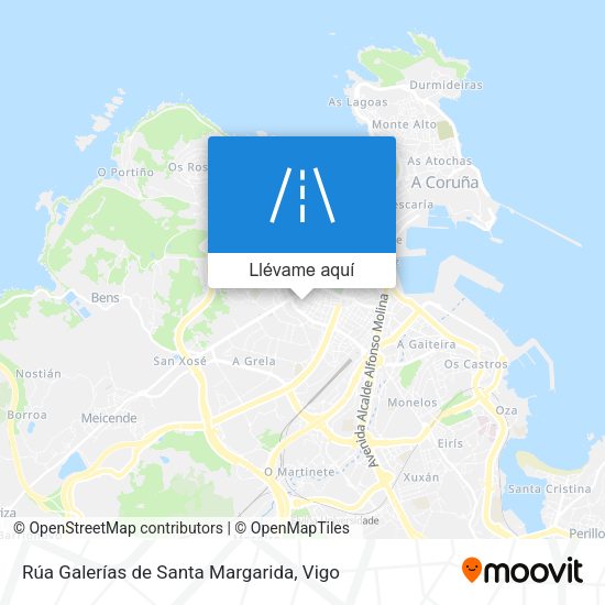 Mapa Rúa Galerías de Santa Margarida
