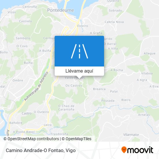 Mapa Camino Andrade-O Fontao