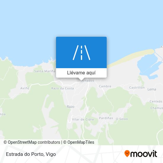 Mapa Estrada do Porto