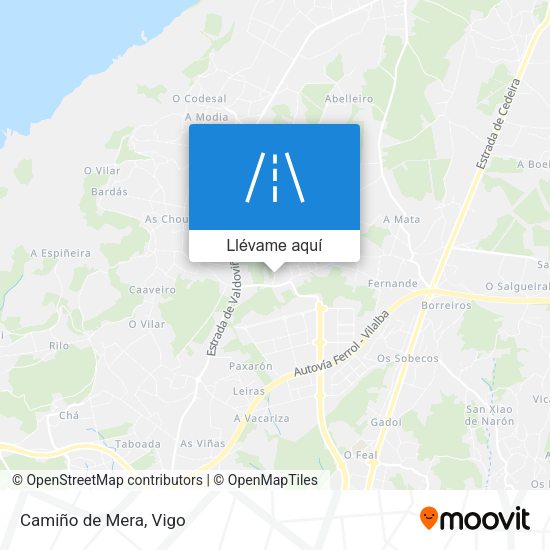 Mapa Camiño de Mera
