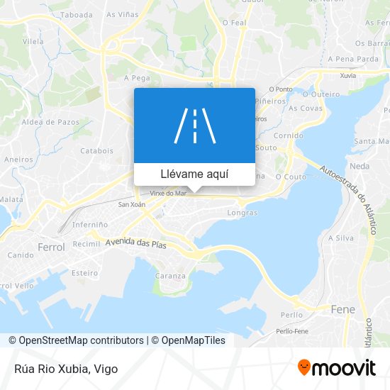 Mapa Rúa Rio Xubia