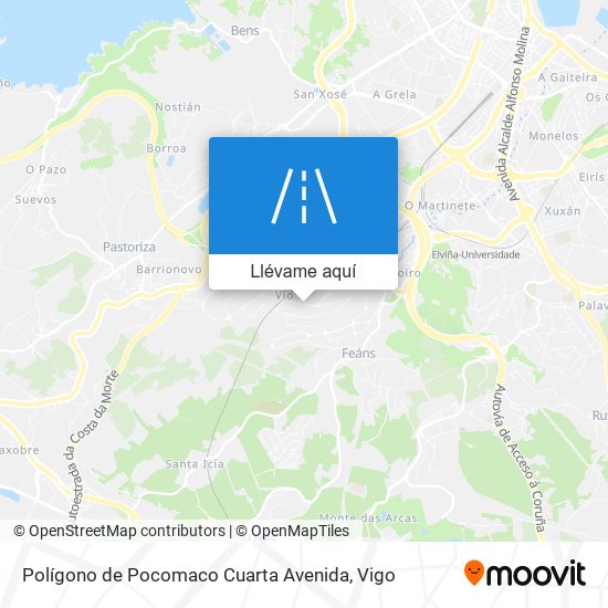 Mapa Polígono de Pocomaco Cuarta Avenida