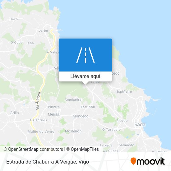 Mapa Estrada de Chaburra A Veigue