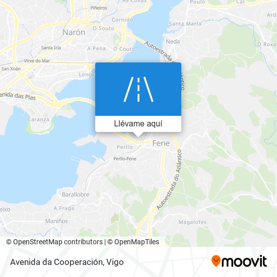 Mapa Avenida da Cooperación