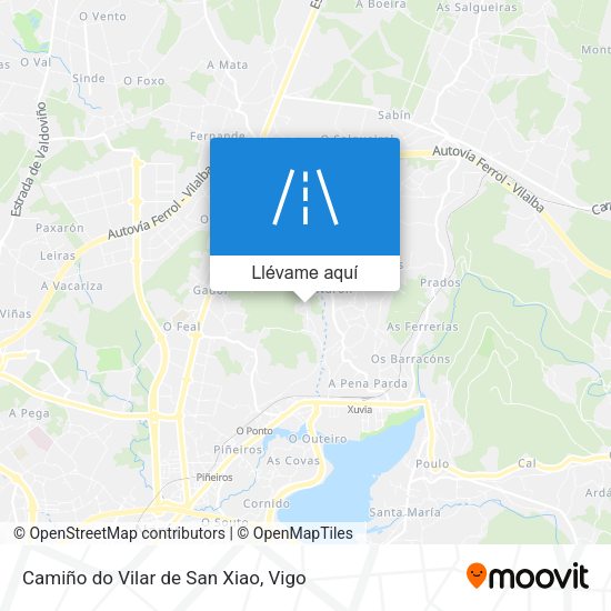 Mapa Camiño do Vilar de San Xiao