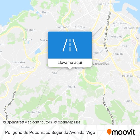 Mapa Polígono de Pocomaco Segunda Avenida