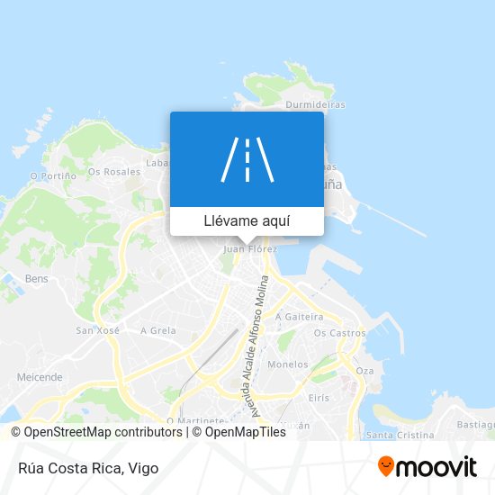Mapa Rúa Costa Rica