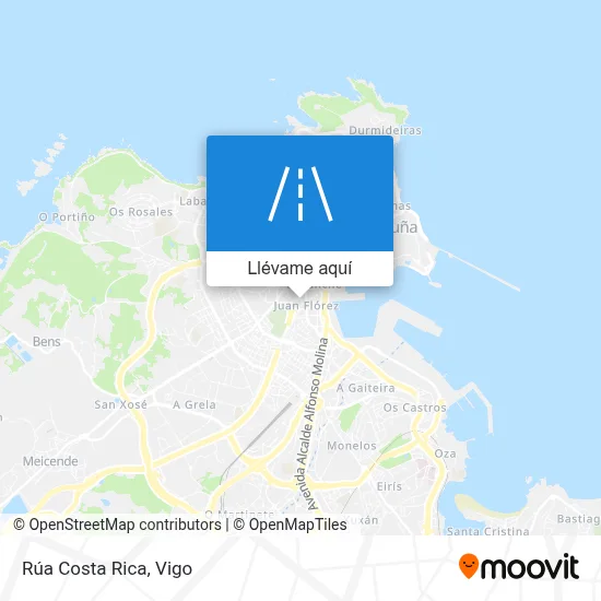 Mapa Rúa Costa Rica