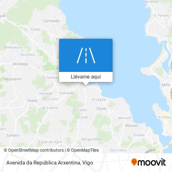 Mapa Avenida da República Arxentina