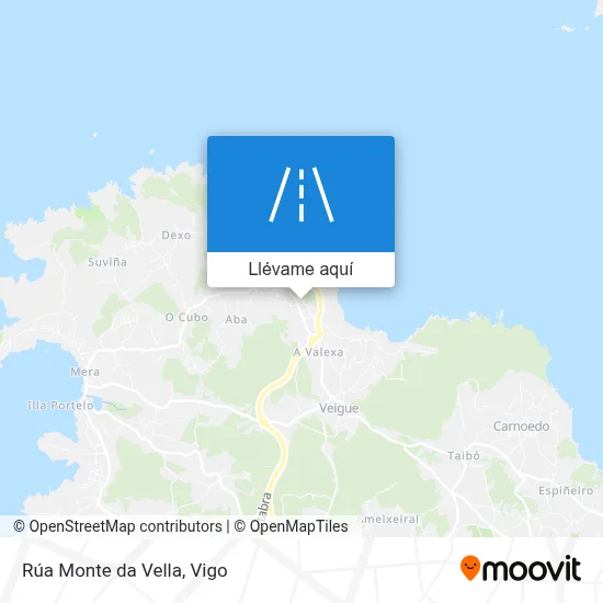 Mapa Rúa Monte da Vella