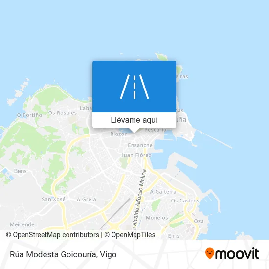 Mapa Rúa Modesta Goicouría