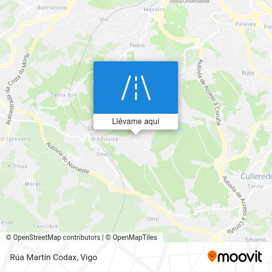 Mapa Rúa Martín Codax