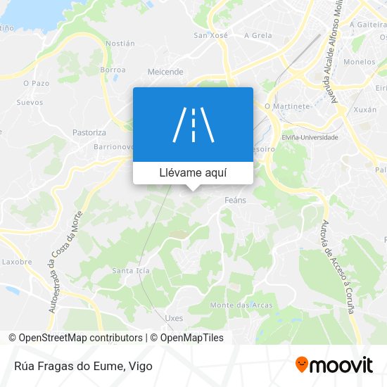 Mapa Rúa Fragas do Eume