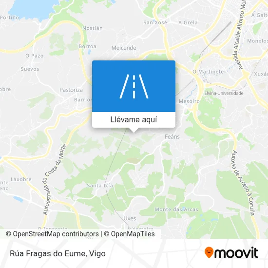 Mapa Rúa Fragas do Eume
