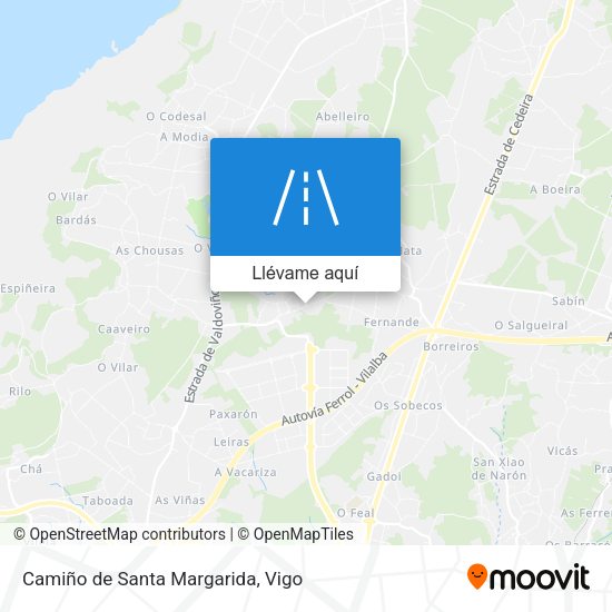 Mapa Camiño de Santa Margarida