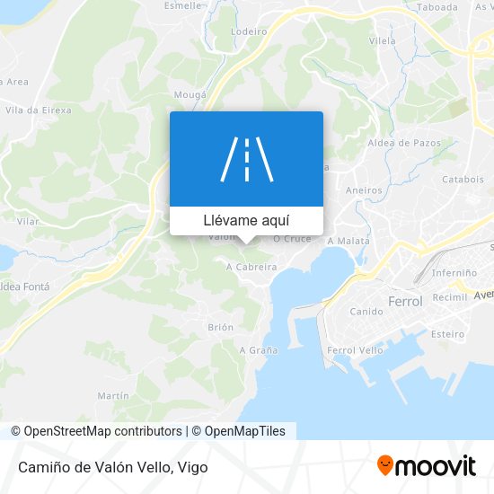 Mapa Camiño de Valón Vello