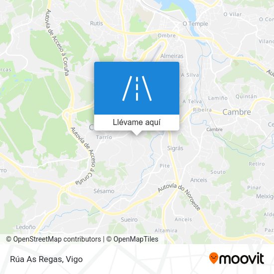 Mapa Rúa As Regas