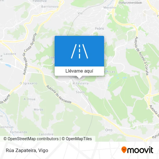 Mapa Rúa Zapateira