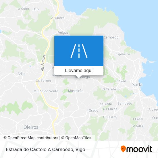 Mapa Estrada de Castelo A Carnoedo