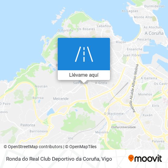 Mapa Ronda do Real Club Deportivo da Coruña