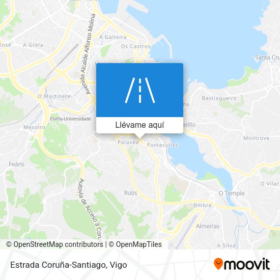 Mapa Estrada Coruña-Santiago
