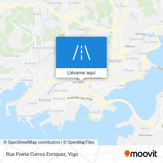 Mapa Rúa Poeta Curros Enríquez