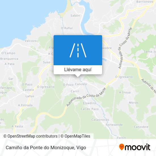 Mapa Camiño da Ponte do Monizoque