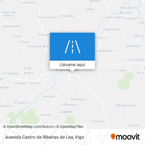 Mapa Avenida Castro de Ribeiras de Lea