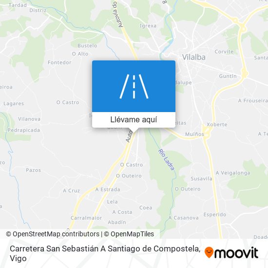 Mapa Carretera San Sebastián A Santiago de Compostela