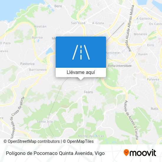 Mapa Polígono de Pocomaco Quinta Avenida