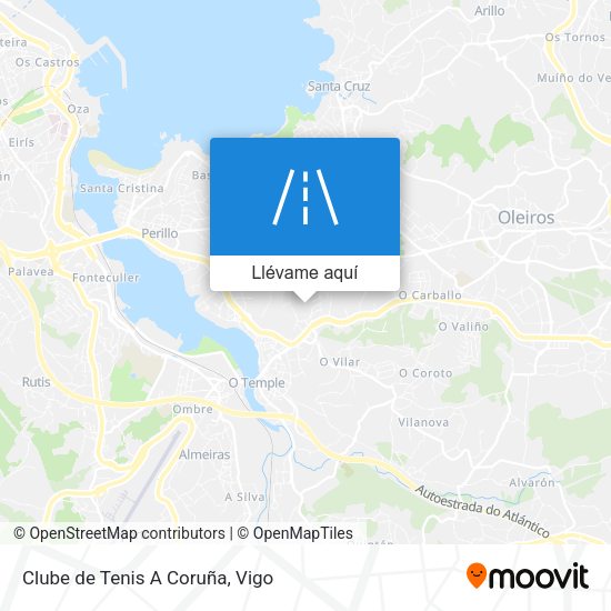 Mapa Clube de Tenis A Coruña