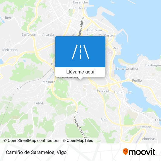 Mapa Camiño de Saramelos