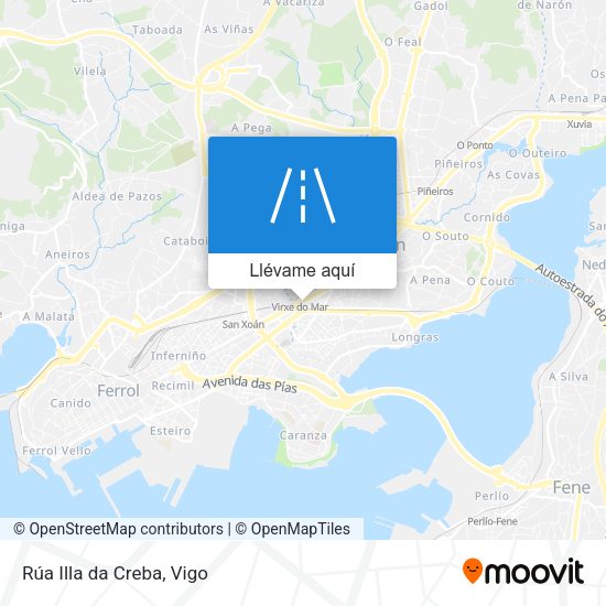 Mapa Rúa Illa da Creba