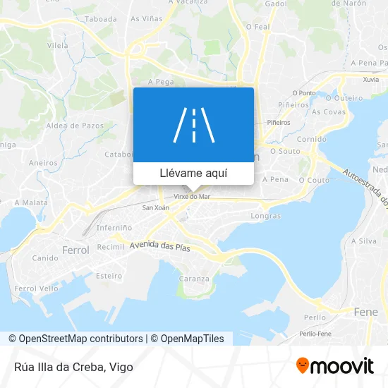 Mapa Rúa Illa da Creba