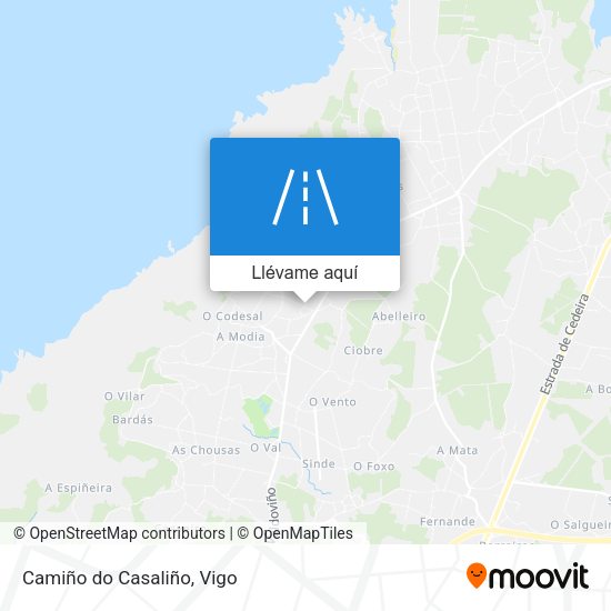 Mapa Camiño do Casaliño