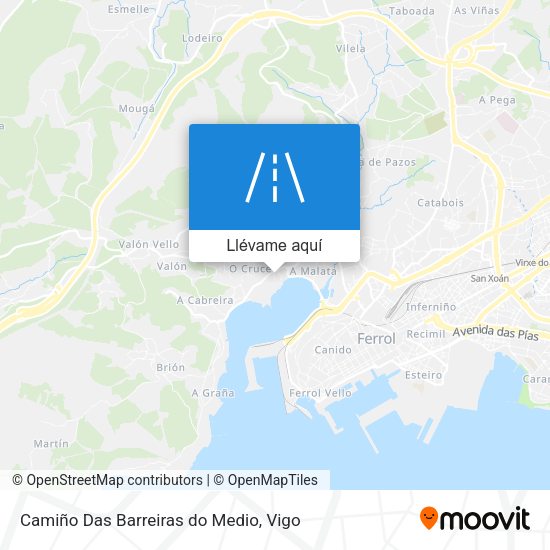 Mapa Camiño Das Barreiras do Medio