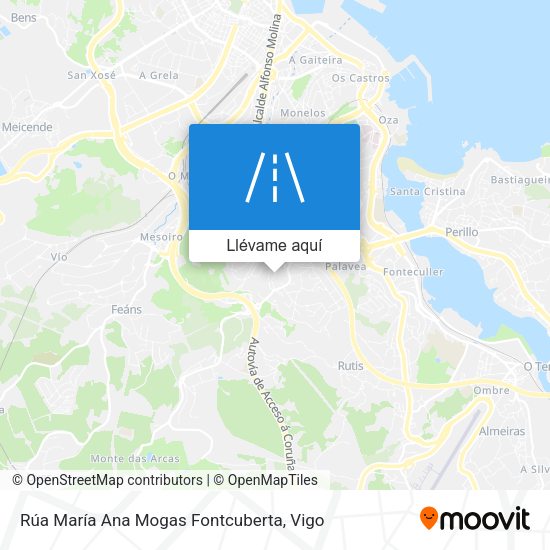 Mapa Rúa María Ana Mogas Fontcuberta