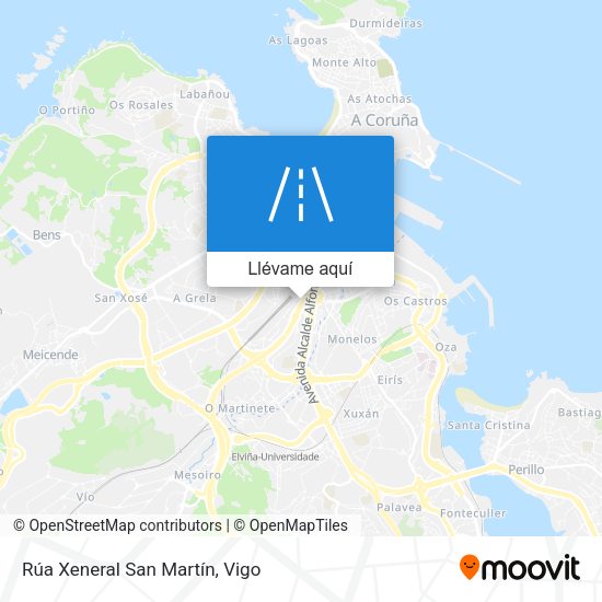 Mapa Rúa Xeneral San Martín