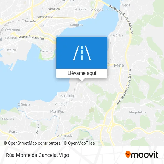 Mapa Rúa Monte da Cancela