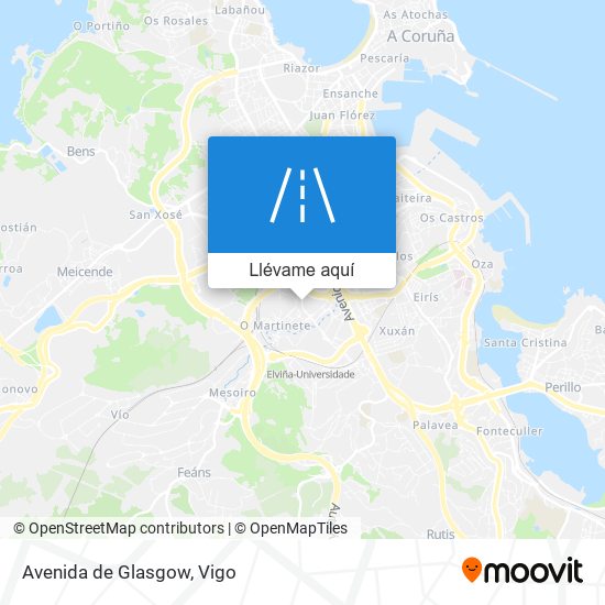 Mapa Avenida de Glasgow