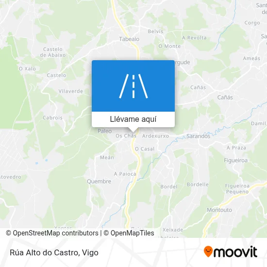 Mapa Rúa Alto do Castro