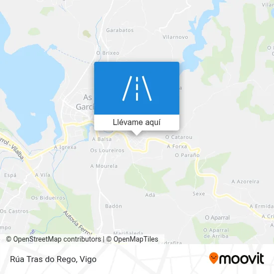 Mapa Rúa Tras do Rego