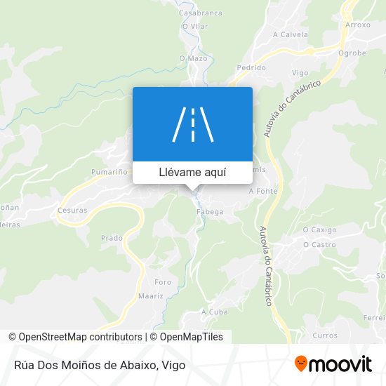 Mapa Rúa Dos Moiños de Abaixo
