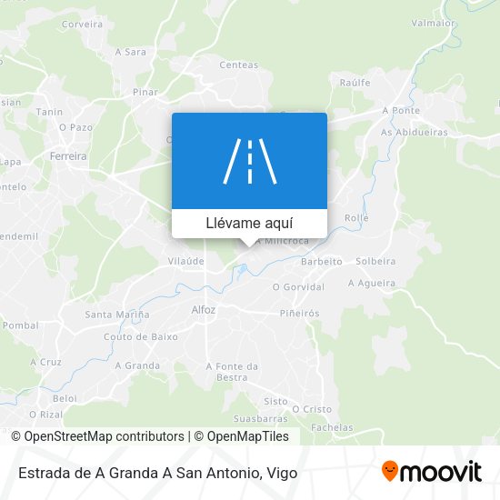 Mapa Estrada de A Granda A San Antonio