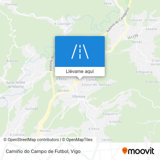 Mapa Camiño do Campo de Futbol