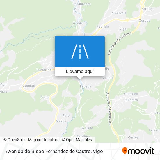 Mapa Avenida do Bispo Fernandez de Castro