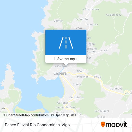 Mapa Paseo Fluvial Río Condomiñas