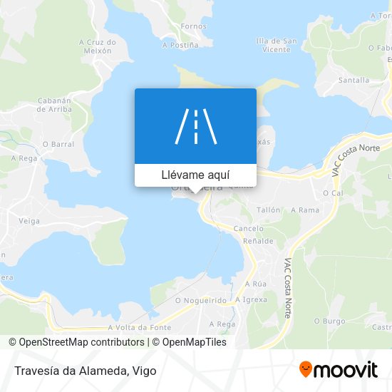 Mapa Travesía da Alameda