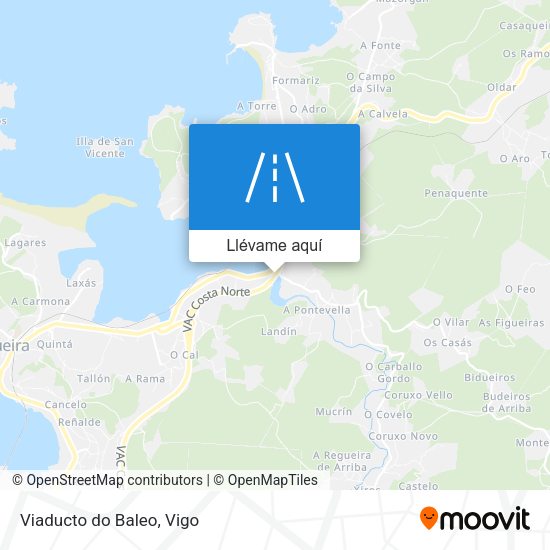 Mapa Viaducto do Baleo